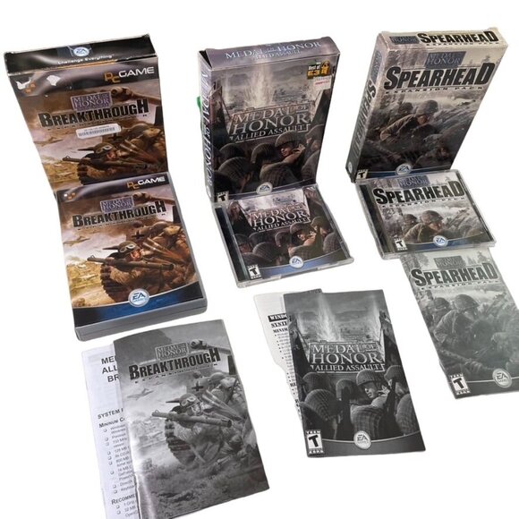 Lot of 3 Medal of Honor Allied Assault u PC Game Software Complete in Boxes - Picture 13 of 13